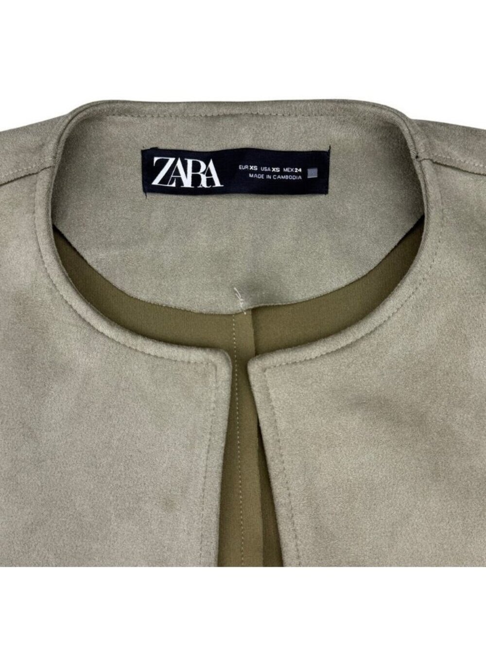 Zara Finge Faux Suede Jacket Shacket XS - Picture 3 of 5